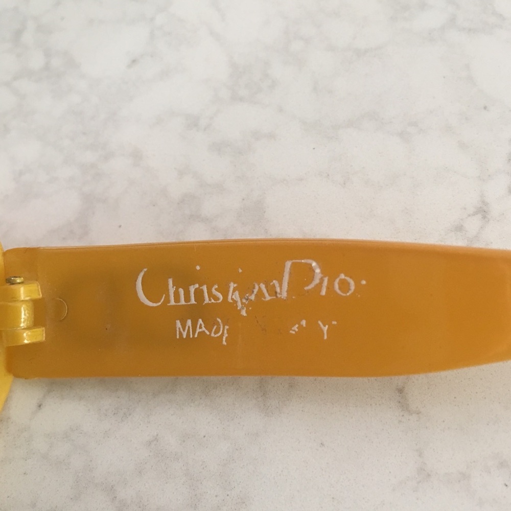 Rare 1960’s MOD Christian Dior yellow sunglasses - Picture 5 of 8